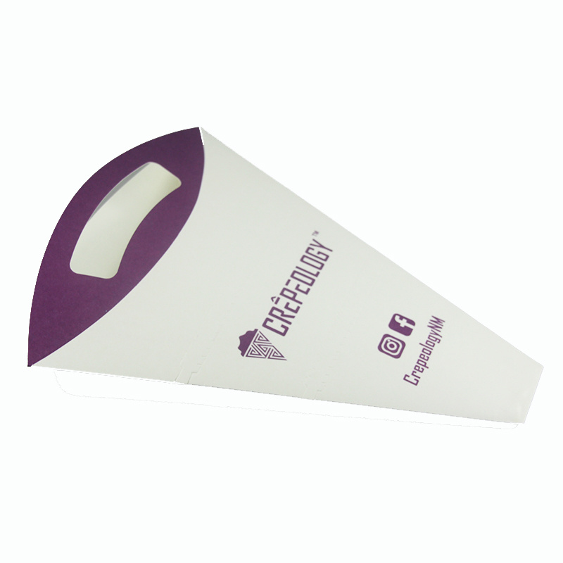 Custom printed paper cone for crepe holder