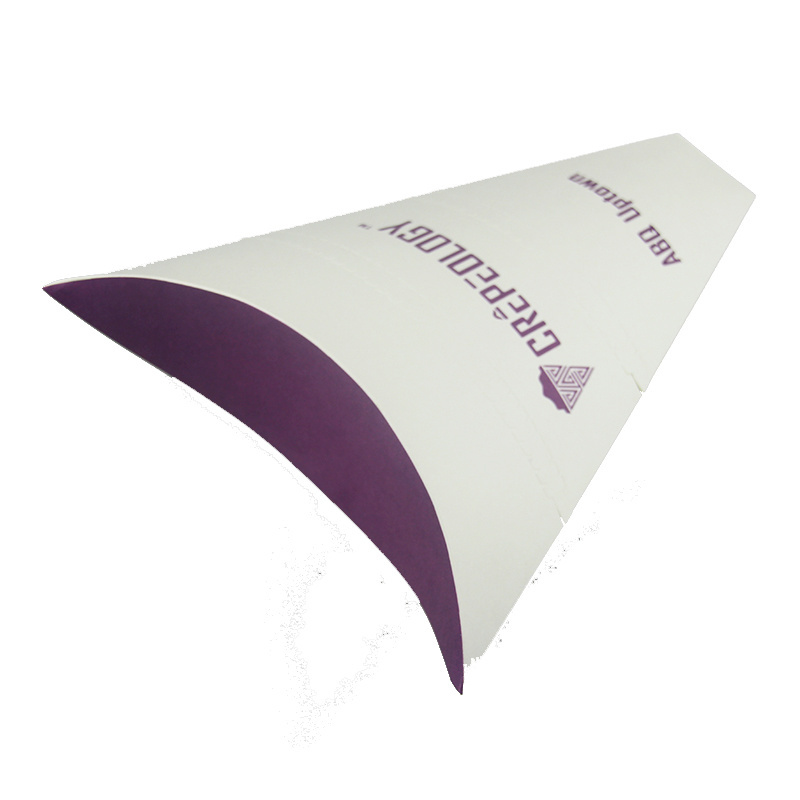 Custom printed paper cone for crepe holder