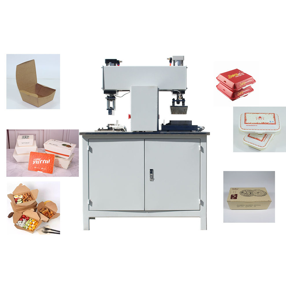 single PE paper food box making machine take away low cost