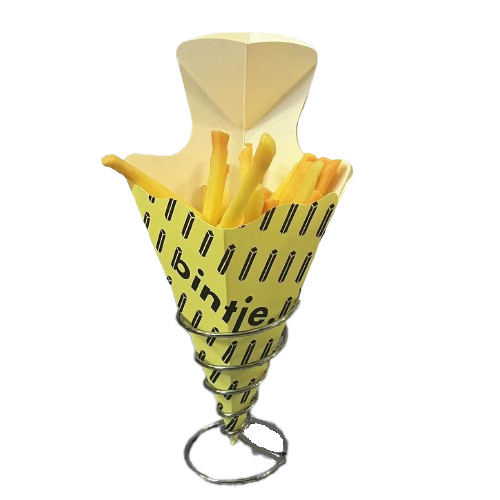 Custom disposable egg waffle packaging box paper crepe cone holder