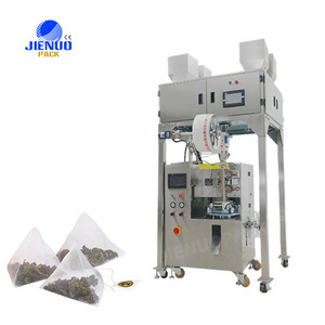 Automatic triangle pyramids silk tea bag packing machine for making inner and outer tea bag