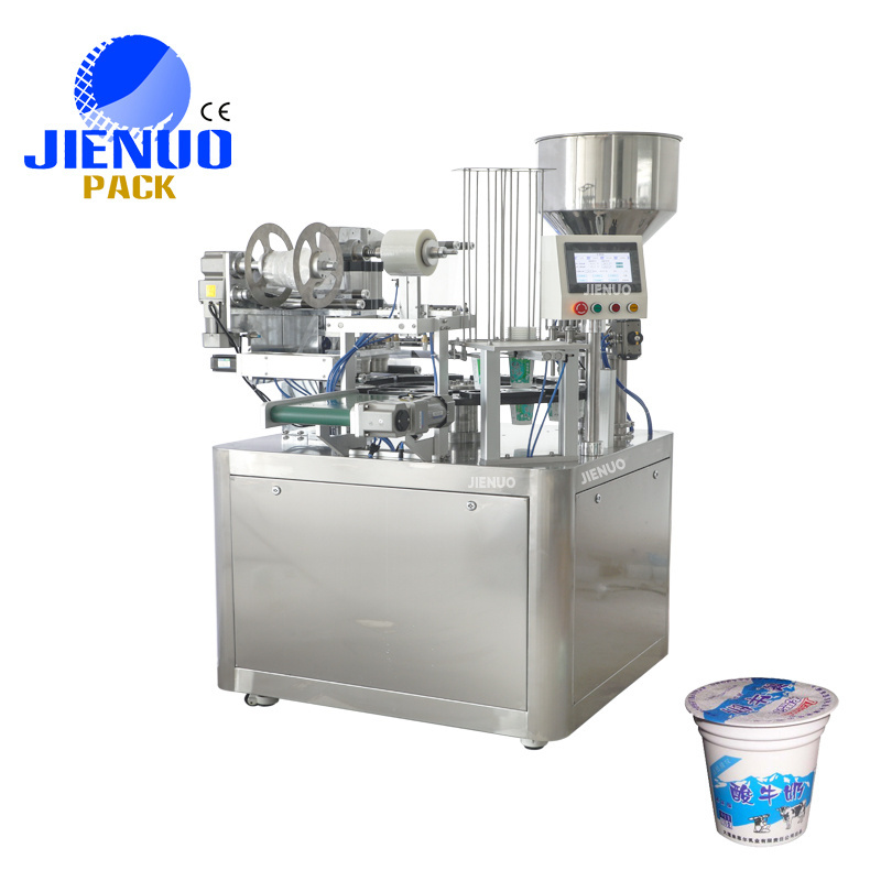 Automatic Yogurt Pudding Ice Cream Water Jelly Cup Filling Sealing Machine Yogurt Packaging Machine