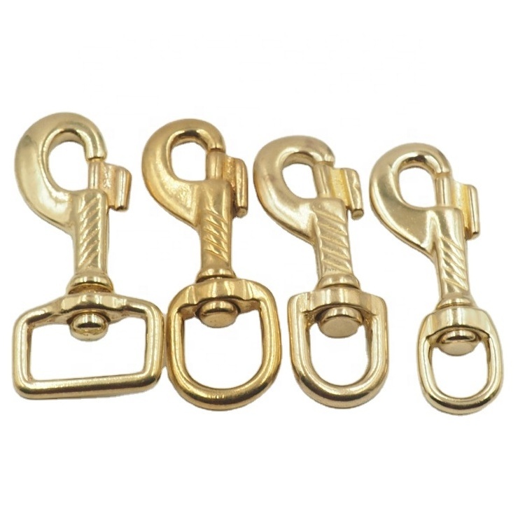 Durable wear solid brass bull dog clips harness horse saddlery brass snap hooks