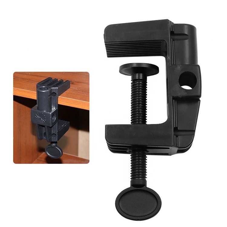 Desk Lamp Clamp Mount Microphone Cantilever Bracket Clamp Mic Stand Bracket Clip