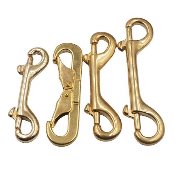 Durable wear solid brass bull dog clips harness horse saddlery brass snap hooks