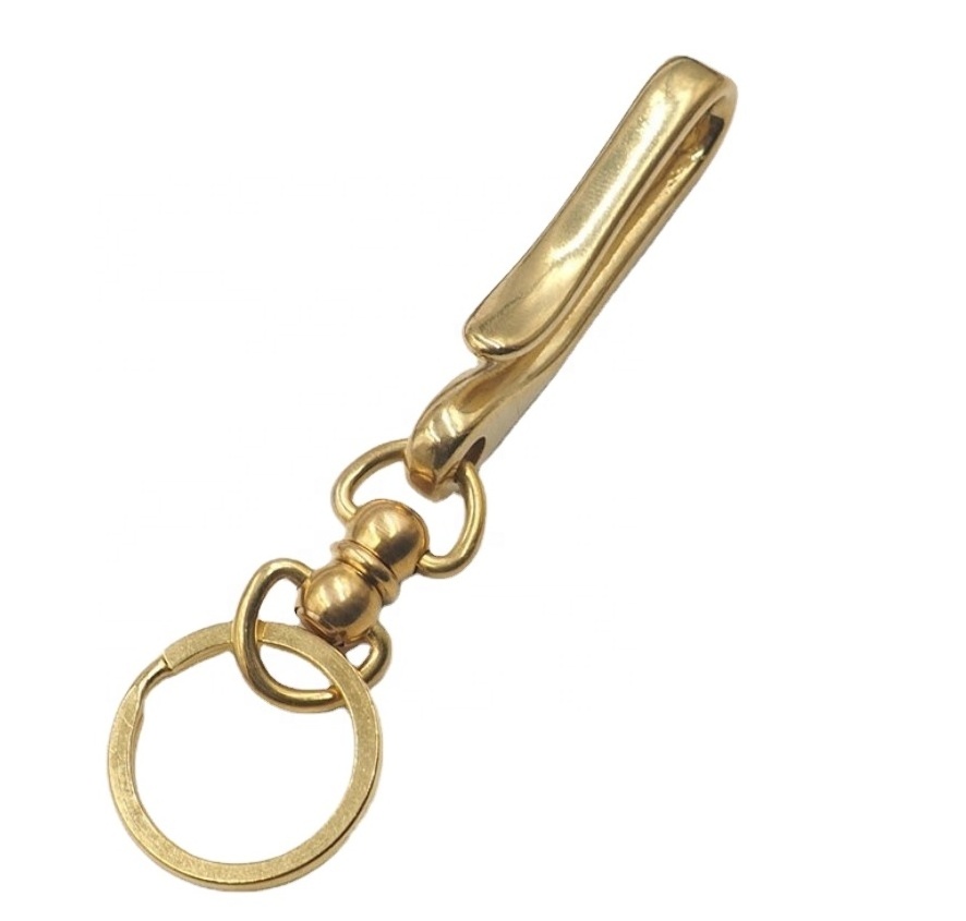 Solid Brass U Shape Hook Car Keychain Belt U Hook For Key Keychain