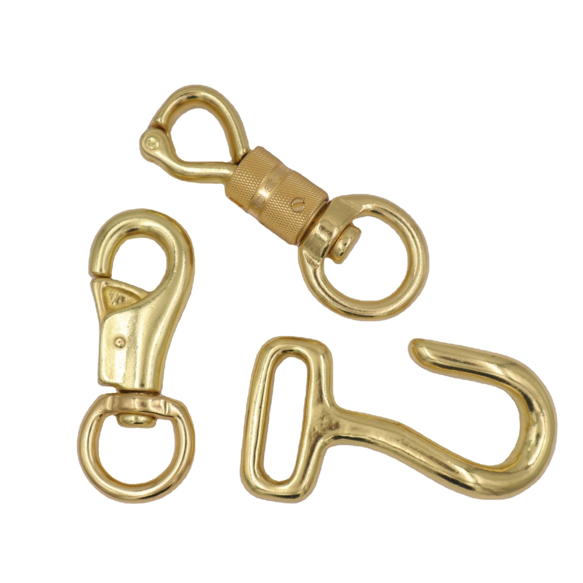 Durable wear solid brass bull dog clips harness horse saddlery brass snap hooks