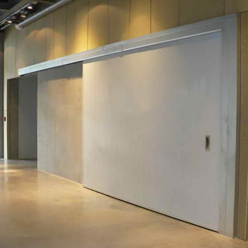 Heavy Duty Sliding Door Industrial Electric/Manual Stainless Steel Sliding Door On Hanging Rail Logistics Garage Sliding Door