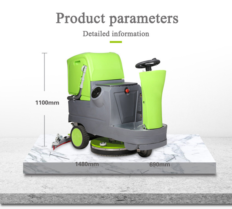 Factory Newest Industrial Ride On Electric Floor Sweeper