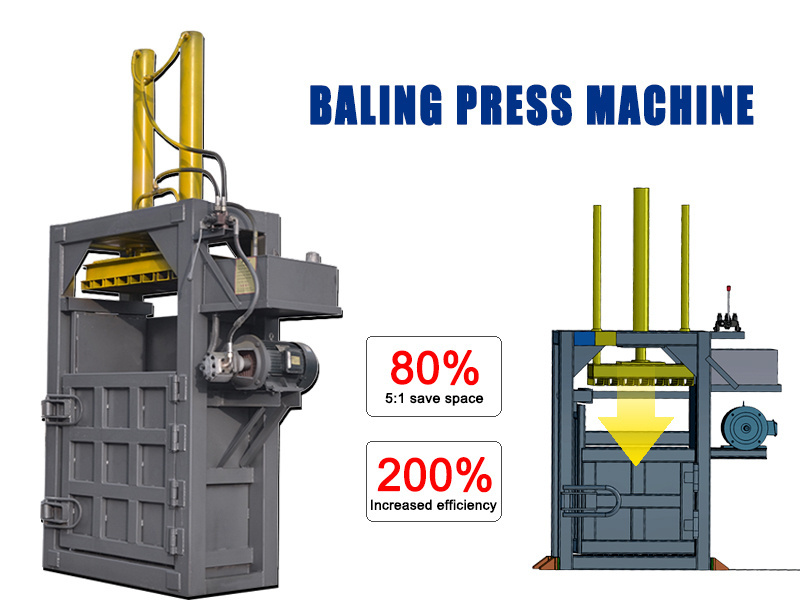 Baling Machine Hydraulic Vertical Waste Paper Baler Pressing Waste Bale Press Machine