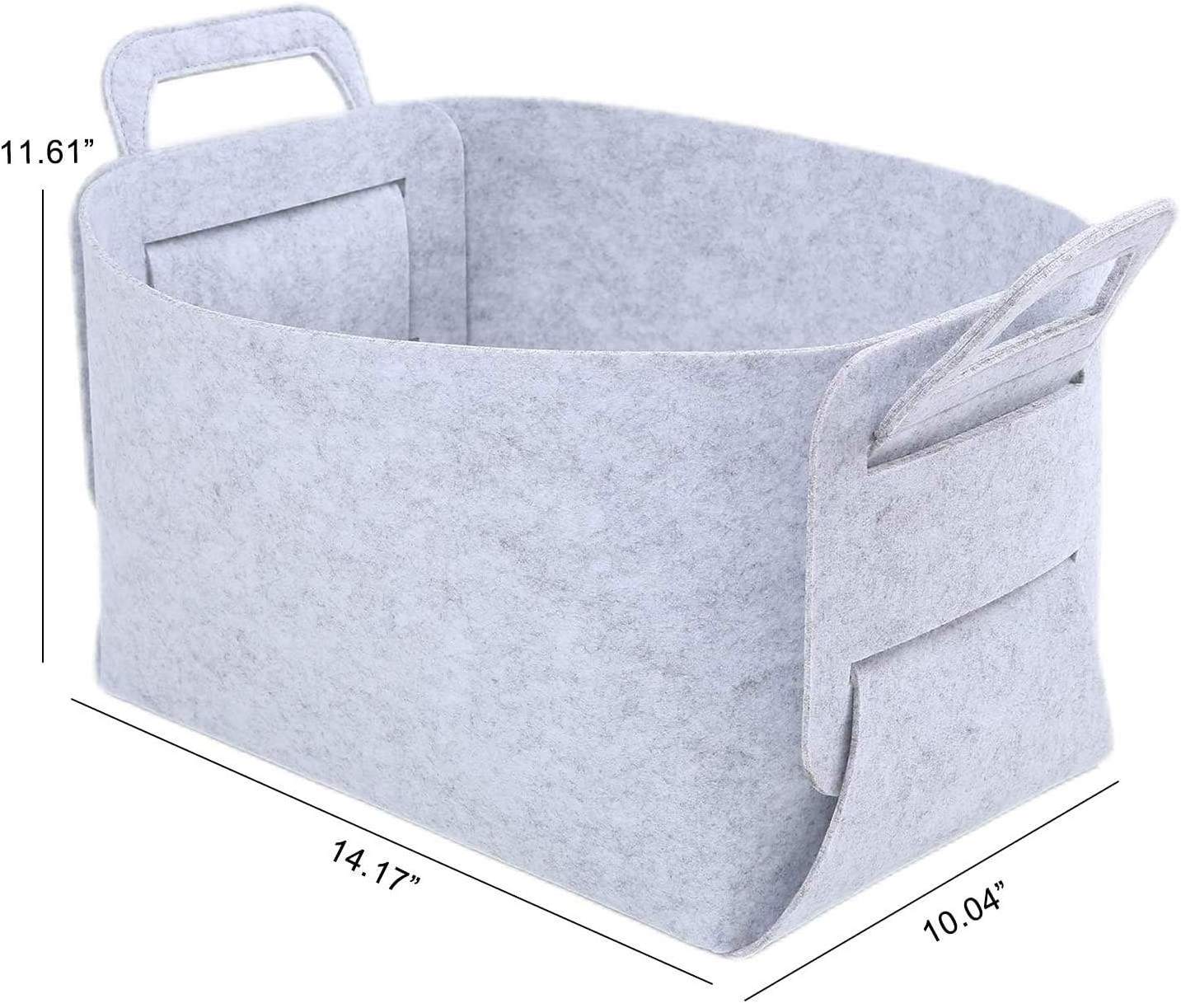 Wholesale Folding Storage Baskets for Shelves Cloth Organizer Bins with Handles for Home Closet Bedroom Drawers Organizers