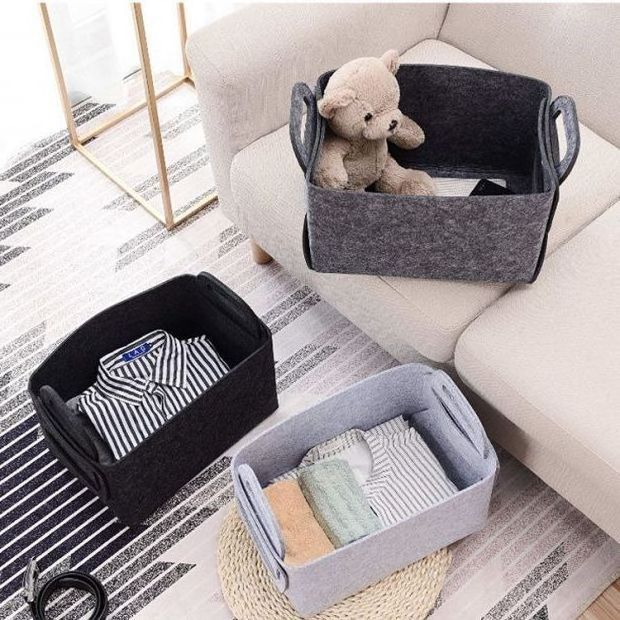 Felt storage baskets, storage boxes, storage baskets car storage auto organizer