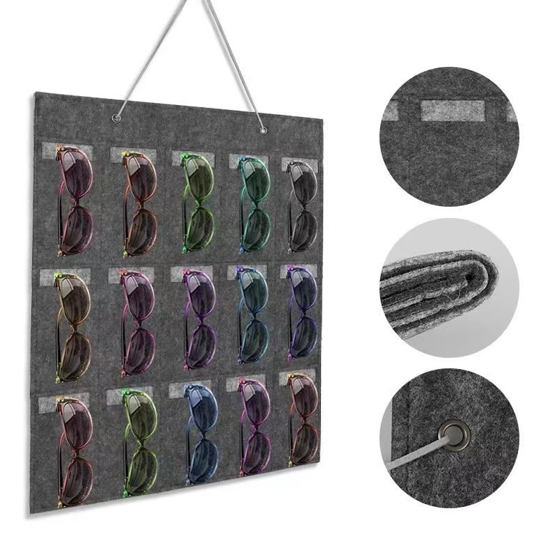 Hanging Storage Pockets Organizer Linen Cotton Fabric Wall Door Closet Home Organizer for Bedroom and Decoration