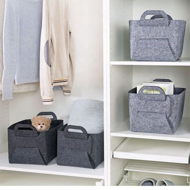 Felt storage baskets, storage boxes, storage baskets car storage auto organizer