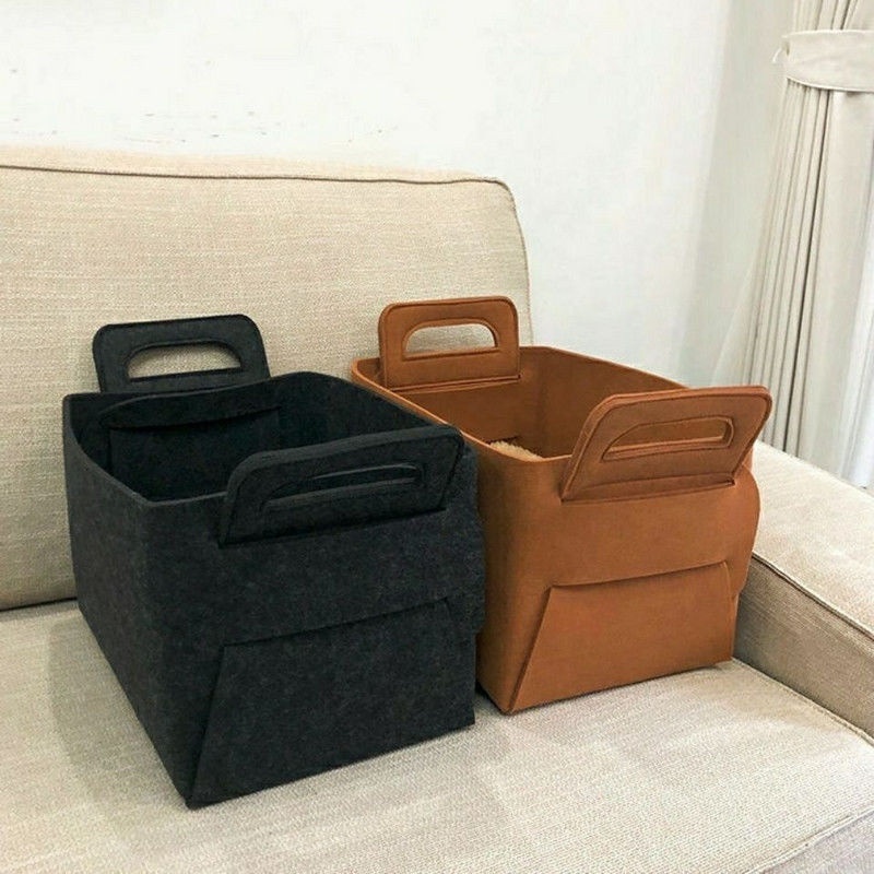 Felt storage baskets, storage boxes, storage baskets car storage auto organizer