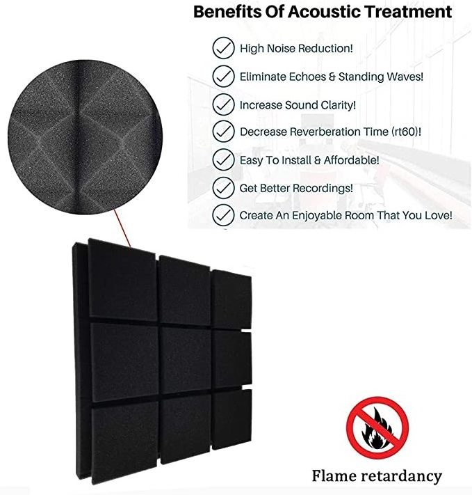 Sound absorbing Panels wedges Soundproof Sound Insulation Absorbing acoustic Foam