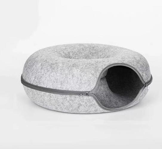 Luxury pet beds & accessories Scratch Resistant Detachable and Washable Large donut Cat tunnel Nest pet beds