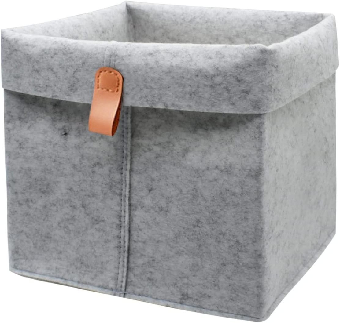 Multi functional Felt Storage Basket Folded Closet Storage Bins Large Capacity Cube Storage Box for Shelves Clothing Books Shoes