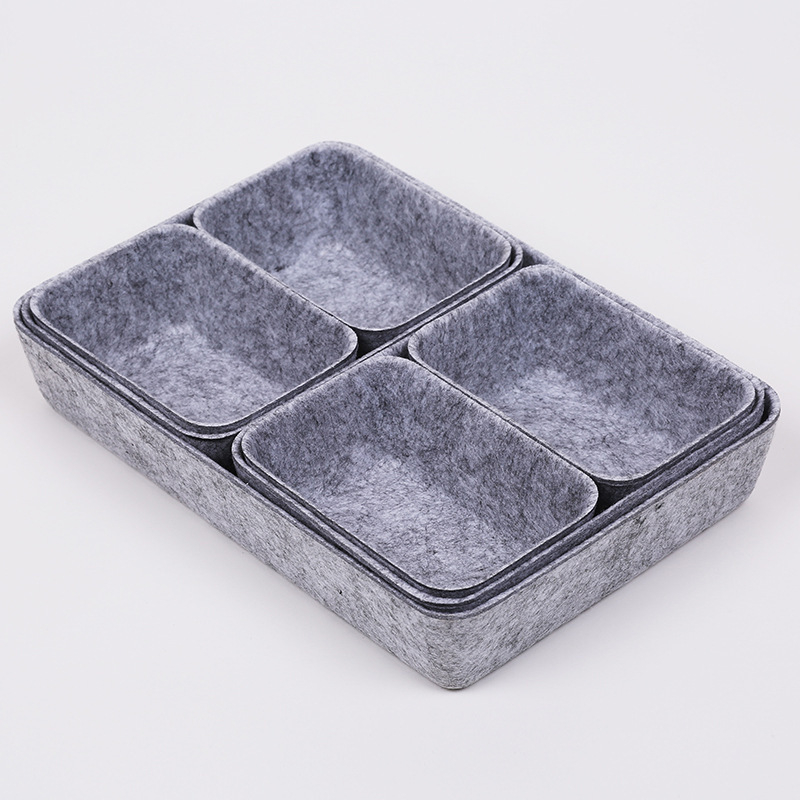 Hot Sales Multi functions Fabric Box Storage Box Felt Basket integrated felt storage box