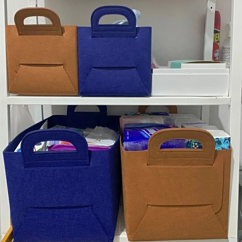 Felt storage baskets, storage boxes, storage baskets car storage auto organizer