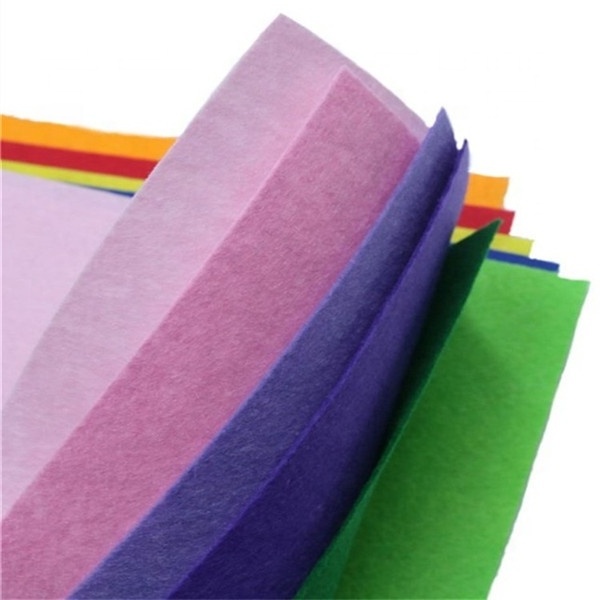 Needle non woven multi color 100% polyester felt fabric