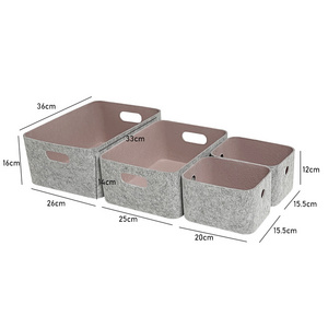 Open Home Storage Bins Nursery Bins & Boxes Recycled PET Polyester Felt Desk Organizers and Storage