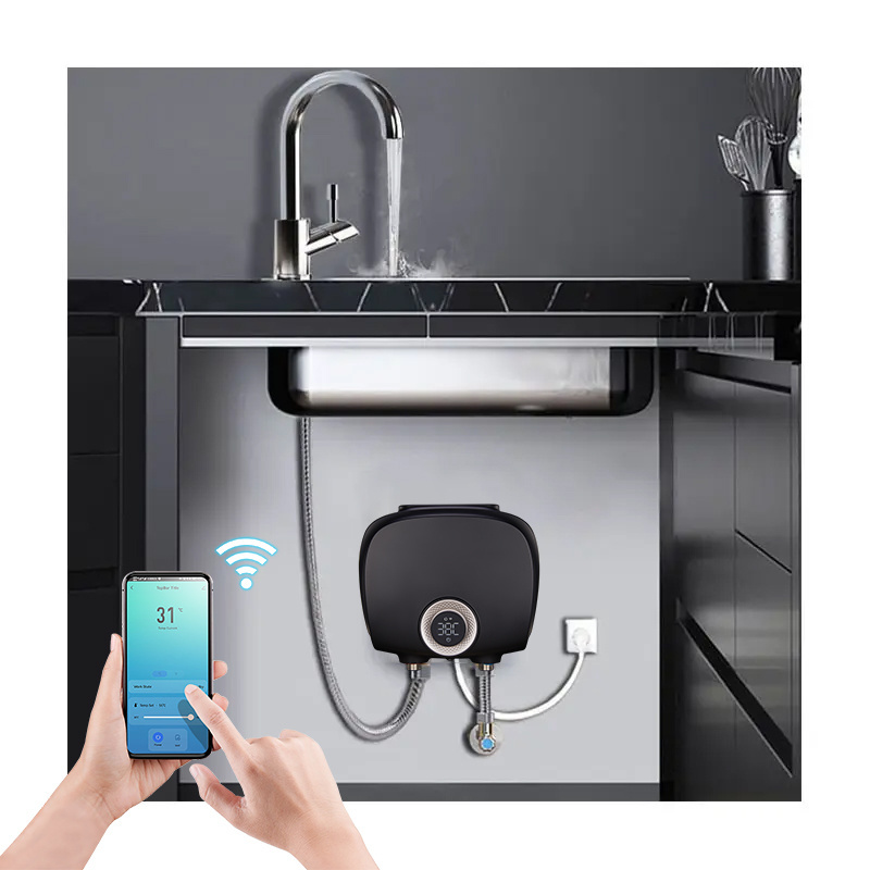 Smart Wifi Portable Electric Tankless Hot Water Heater 220V Instant Shower Bath Under Sink Kitchen Bathroom chauffe eau