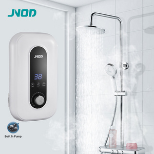 JNOD ELCB Booster Pump instant portable tankless electric shower hot water heater with pump for bath shower