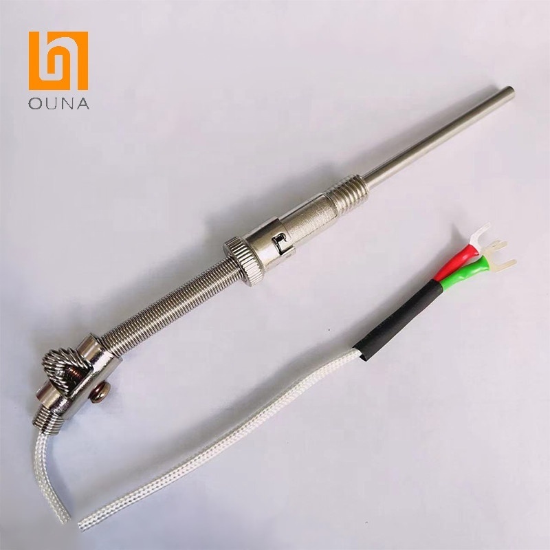 Pressure spring thermocouple temperature sensor thermal couple temperature wire shield wire