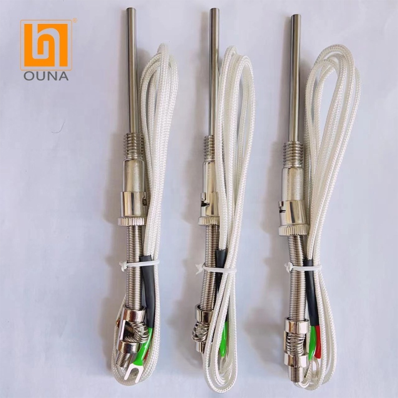 Pressure spring thermocouple temperature sensor thermal couple temperature wire shield wire