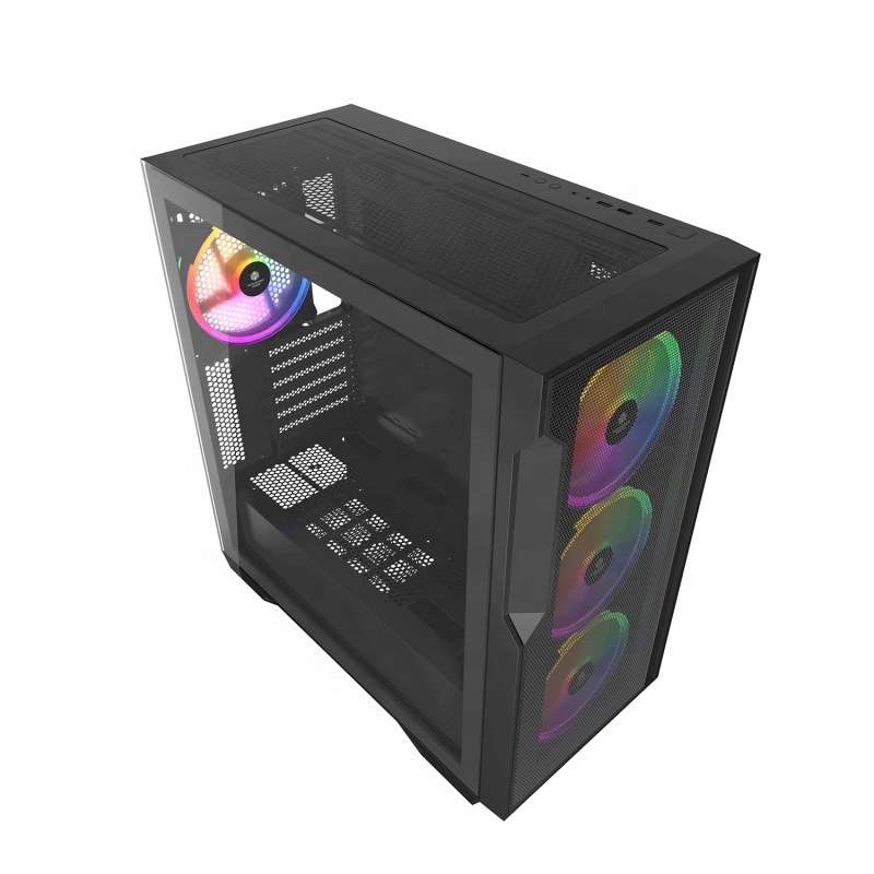 JNP EATX Professional Gaming PC Desktop Computer RGB ATX Computer Case for gaming