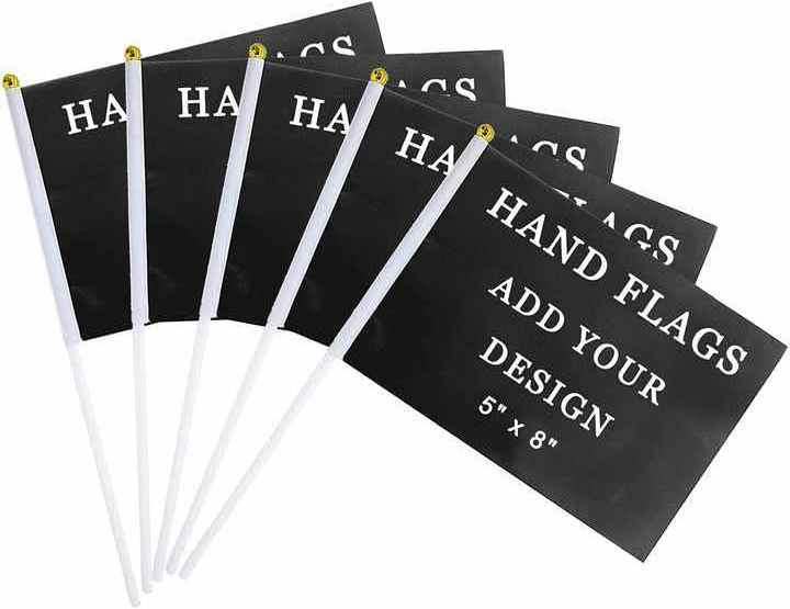 Wholesale Mini Flags Custom Stick Flag Small Hand Held Waving flag with Plastic Pole