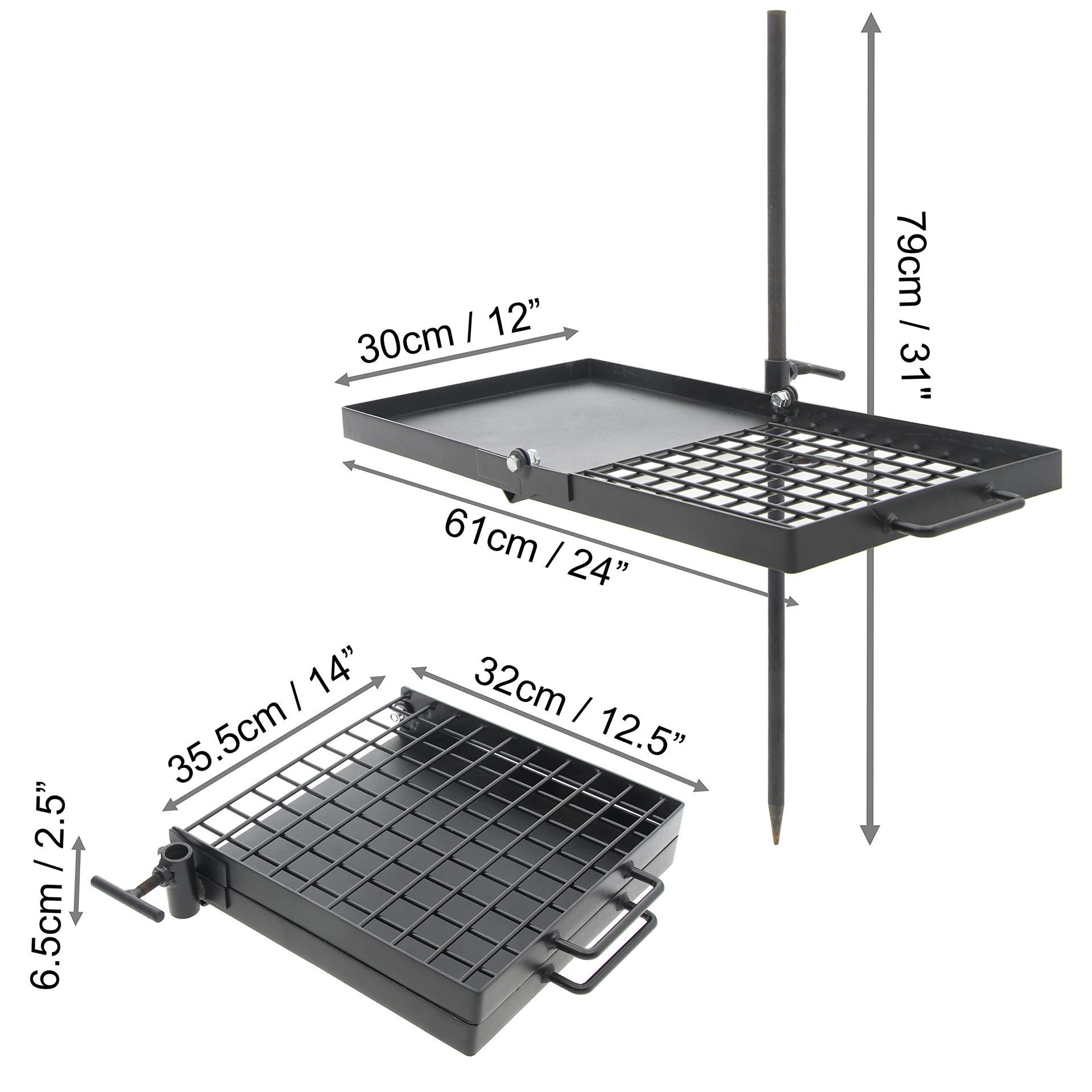 Experience the convenience of the Outdoor Portable Foldable Campfire Rotisserie Grill, perfect for all your outdoor cooking