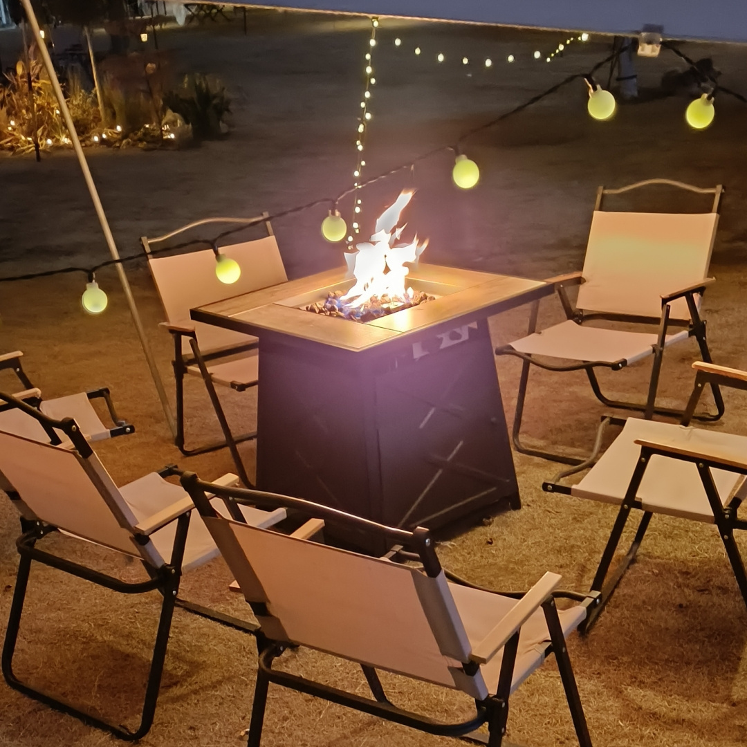 Sofa Set Fire Pit Table for Outdoor Garden Family Use OEM Real Flame Furniture