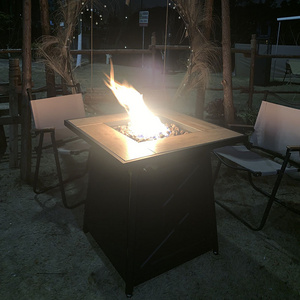 2024 New Fire Pit Corten Steel Glass Outdoor Fire Pit Firepit Table Gas Corten Steel Customized Outdoor Corten Steel Fire Pit