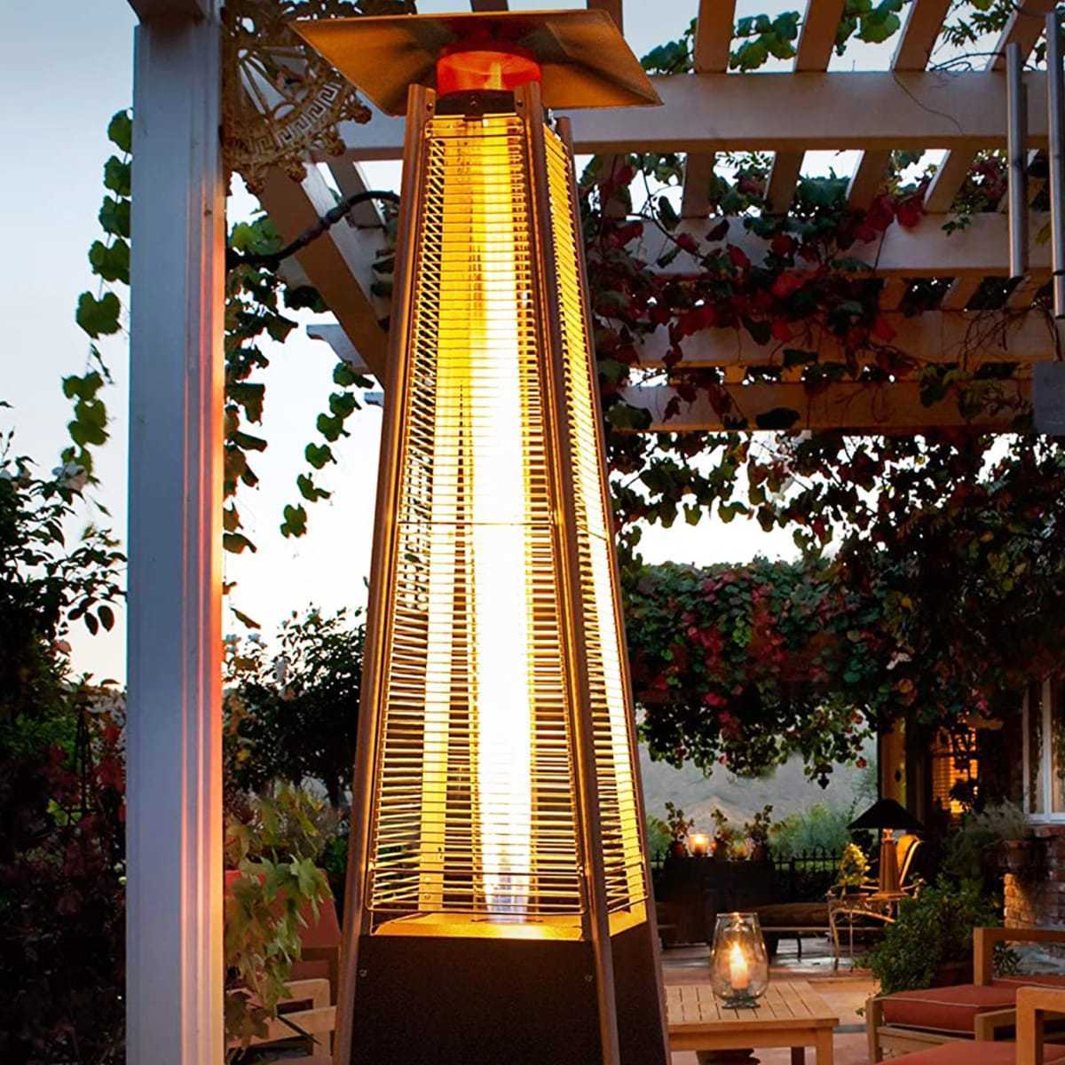 Manufacturers Heating Propane Lamp Short Freestanding Hotel Propane Pyramid Restaurant Indoor Gas Patio Heater Outdoor furniture