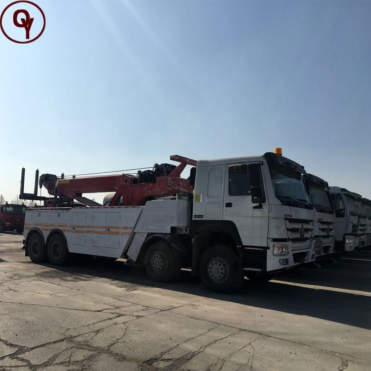 Sinotruk Howo 8x4 rotator flat bed recovery tow truck for sale