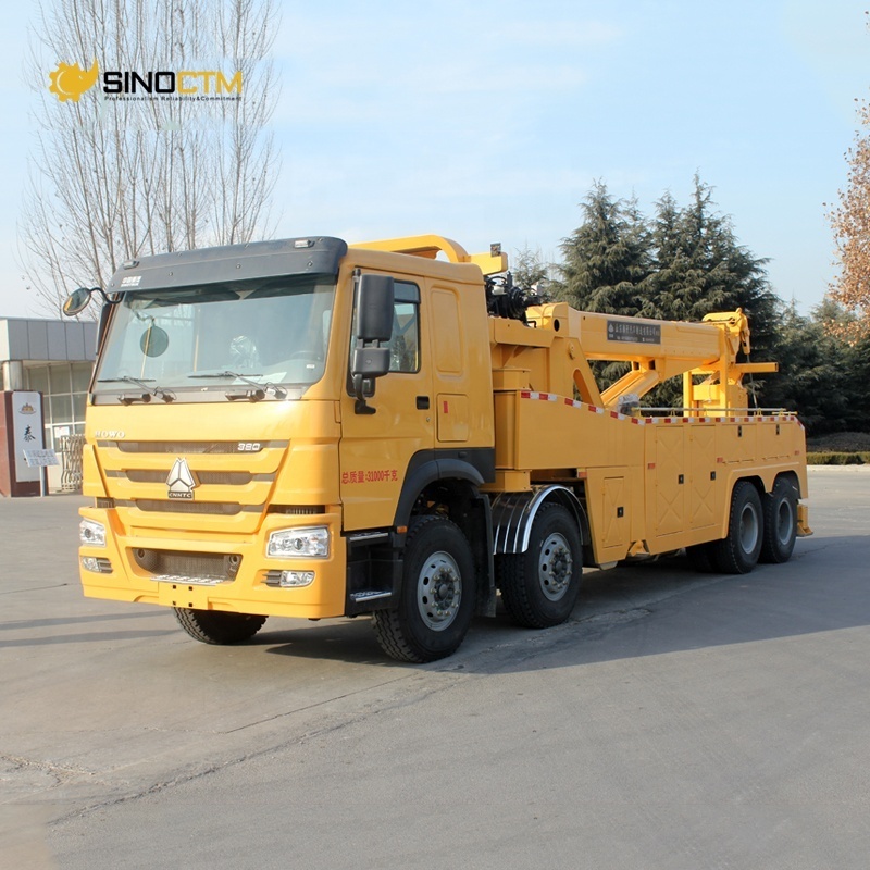 Sinotruk 40tons rotator recovery truck new and used wrecker tow trucks for sale