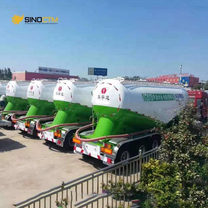 3axle semi trailer Factory Selling 30-60m3 Cement Bulker with Compressor