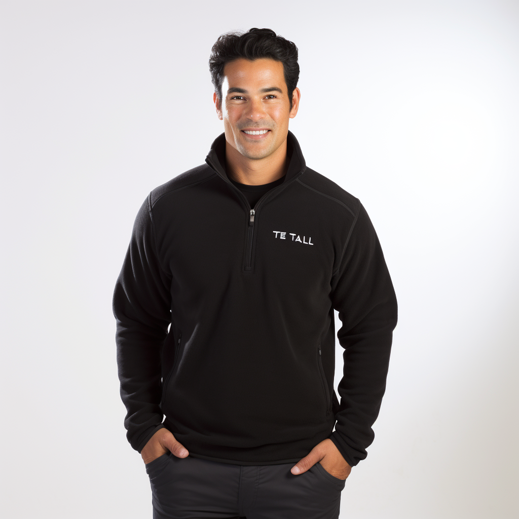 Custom Men's Quarter-Zip Polar Fleece Jacket