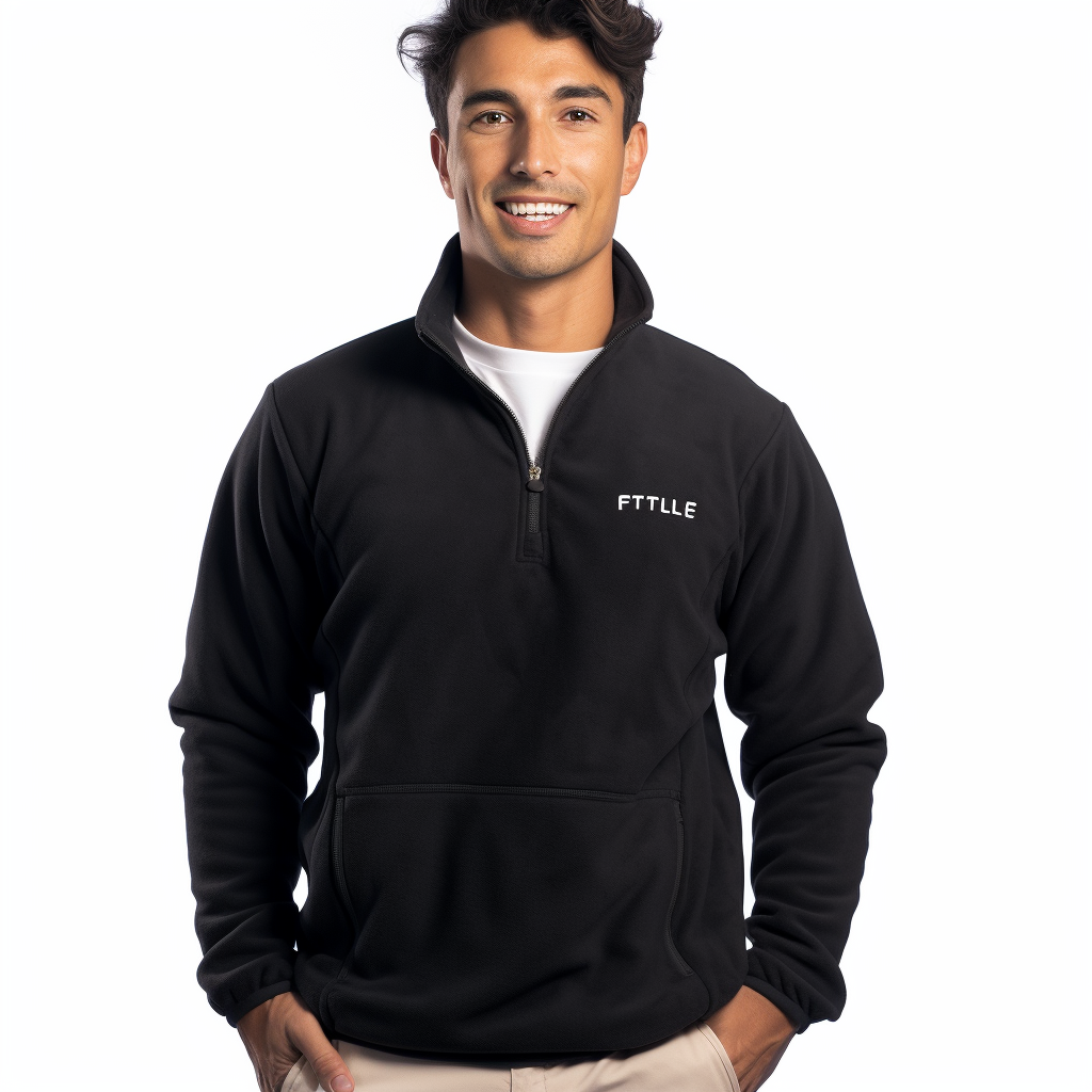 Custom Men's Quarter-Zip Polar Fleece Jacket