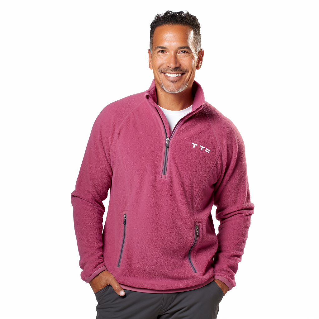 Custom Men's Quarter-Zip Polar Fleece Jacket