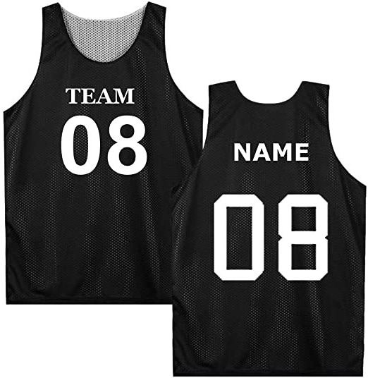 Custom double-sided 100% polyester mesh tank top, men basketball jersey reversible mesh tank top