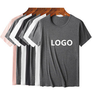 OEM service custom bamboo fiber t shirt, 100% bamboo custom logo printing eco friendly t shirt