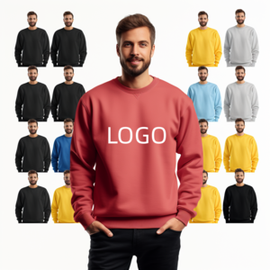 High quality custom embroidered 100 cotton crewneck plain sweatshirt wholesale