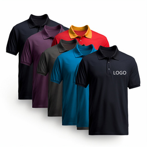 Custom 90 polyester 10 spandex sports golf polo shirts for men