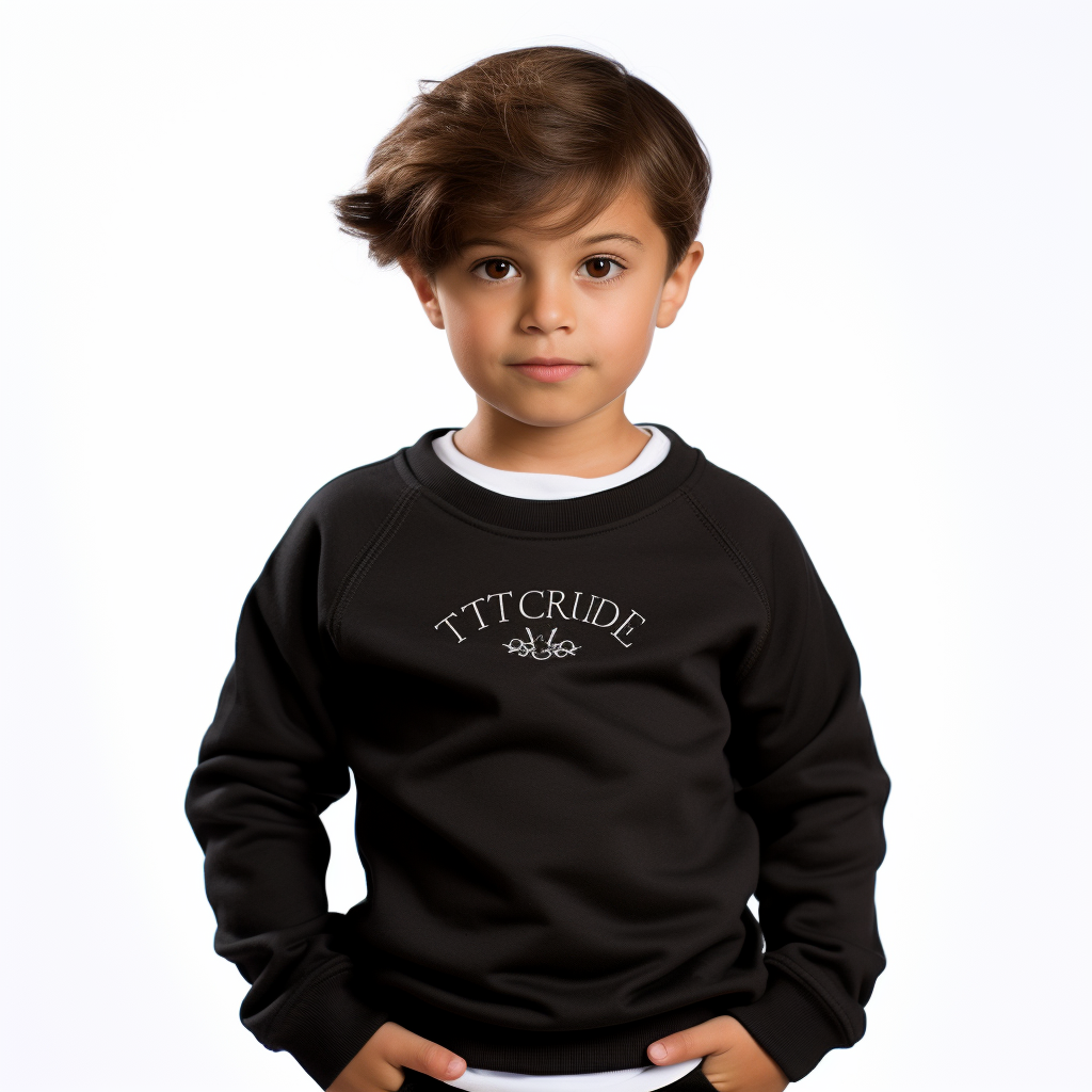 Factory Directly High Quality Soft Cotton Kids Pullover Crewneck Sweatshirt With Custom Logo