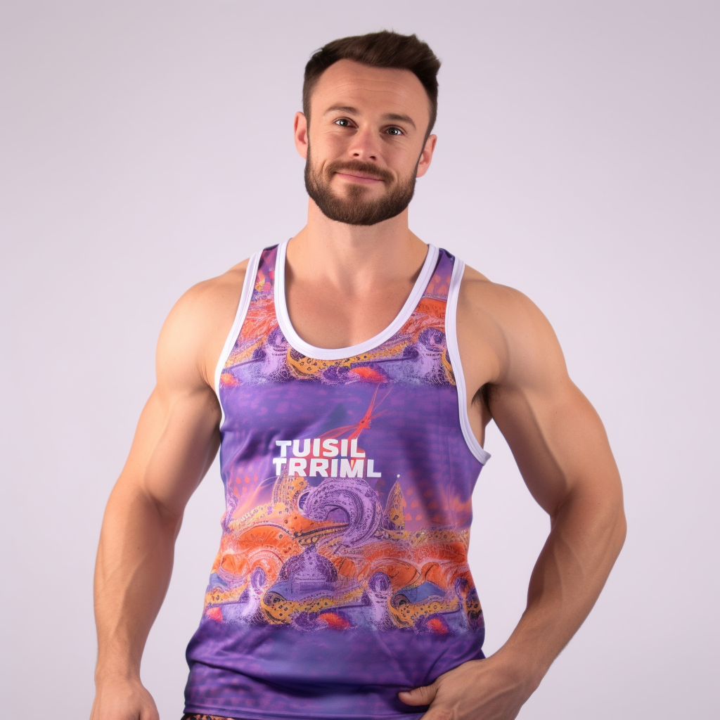 Custom Men 100% Polyester Dry Fit Sublimation Running Singlet