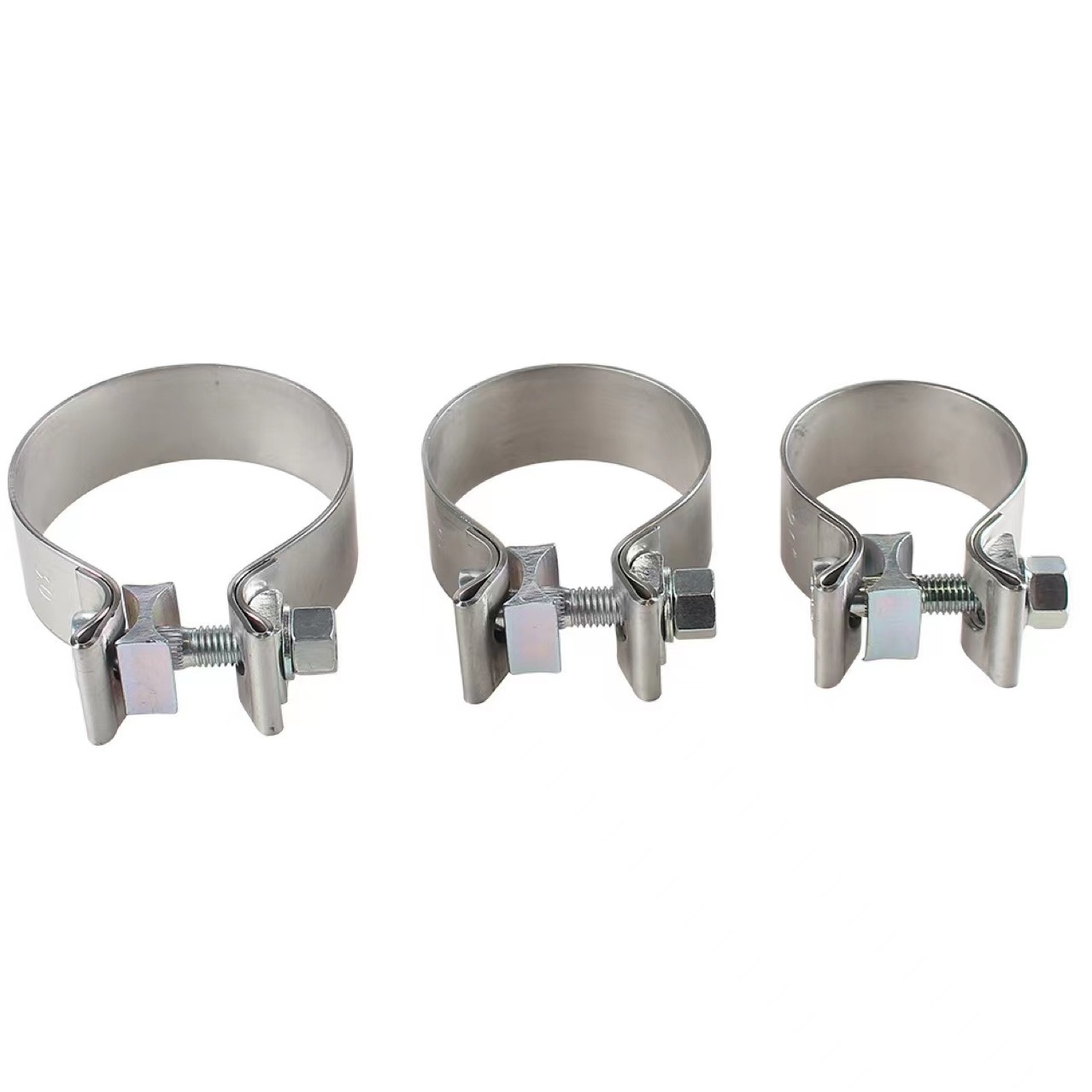 Exhaust Pipe Clamp Stainless Steel Exhaust Sleeve Connector Clamp Exhaust Muffler Used Clamp