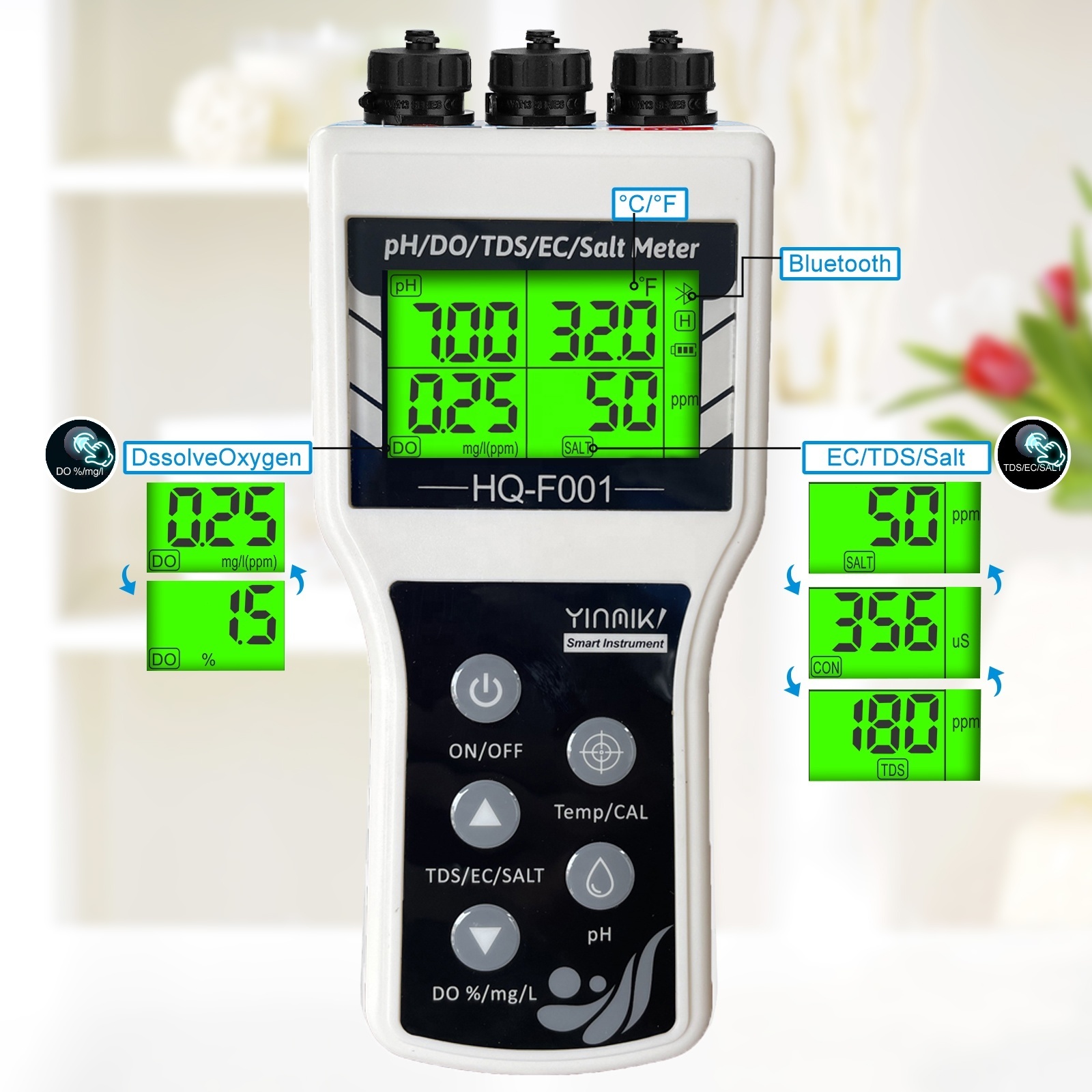 China Hot sales Portable Multi parameter Water Quality Meter Analyzer Handheld pH/EC/Dissolved Oxygen Meter DO Meter